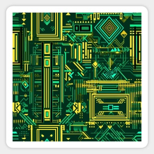 Geometric pattern like a circuit board 2 Sticker